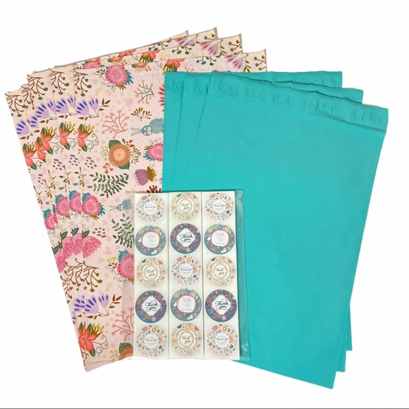 Shipping Kit. 50 Poly Mailers 50qty 1.5” round thank you stickers. - Picture 2 of 8